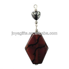 Vente en gros de bijoux à la mode collier pendentif en agate sculpté